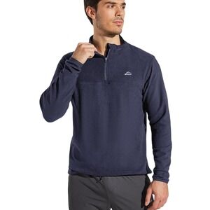 Willit Mens Quarter Zip Fleece Pullover Navy Blue XL Performance Hiking Top NEW